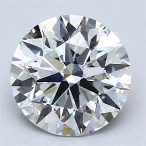 Picture of Lab Created Diamond 3.02 Carats, Round with Excellent Cut, E Color, VS2 Clarity and Certified by GIA