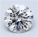 Lab Created Diamond 3.05 Carats, Round with Excellent Cut, E Color, VS2 Clarity and Certified by GIA