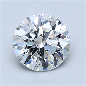 Picture of Lab Created Diamond 2.03 Carats, Round with Excellent Cut, E Color, SI1 Clarity and Certified by GIA