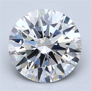 Picture of Lab Created Diamond 3.01 Carats, Round with Excellent Cut, E Color, VS2 Clarity and Certified by GIA