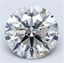 Lab Created Diamond 4.01 Carats, Round with Excellent Cut, F Color, SI1 Clarity and Certified by GIA