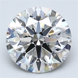Picture of Lab Created Diamond 4.01 Carats, Round with Excellent Cut, F Color, SI1 Clarity and Certified by GIA