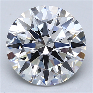 Picture of Lab Created Diamond 2.78 Carats, Round with Ideal Cut, E Color, VS1 Clarity and Certified by IGI