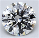 Lab Created Diamond 4.04 Carats, Round with Ideal Cut, F Color, VS1 Clarity and Certified by IGI