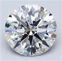 Lab Created Diamond 5.10 Carats, Round with Ideal Cut, D Color, VS1 Clarity and Certified by IGI