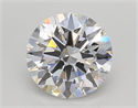 Lab Created Diamond 2.05 Carats, Round with Ideal Cut, D Color, VVS1 Clarity and Certified by IGI