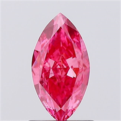 Picture of Lab Created Diamond 1.00 Carats, Marquise with  Cut, Fancy Vivid Pink Color, VS2 Clarity and Certified by IGI
