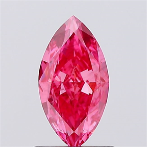 Picture of Lab Created Diamond 1.00 Carats, Marquise with  Cut, Fancy Vivid Pink Color, VS2 Clarity and Certified by IGI