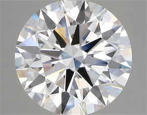 Picture of Lab Created Diamond 5.62 Carats, Round with ideal Cut, D Color, vs1 Clarity and Certified by IGI