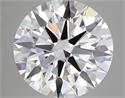 Lab Created Diamond 5.49 Carats, Round with ideal Cut, F Color, vvs2 Clarity and Certified by IGI