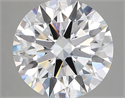 Lab Created Diamond 5.46 Carats, Round with ideal Cut, E Color, vvs2 Clarity and Certified by IGI