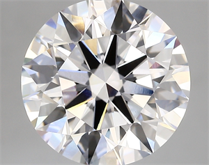 Picture of Lab Created Diamond 5.39 Carats, Round with ideal Cut, D Color, vvs2 Clarity and Certified by IGI