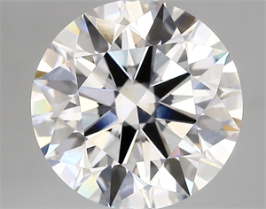 Picture of Lab Created Diamond 5.33 Carats, Round with ideal Cut, D Color, vvs2 Clarity and Certified by IGI