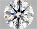 Lab Created Diamond 5.31 Carats, Round with ideal Cut, D Color, vvs2 Clarity and Certified by IGI