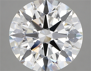 Picture of Lab Created Diamond 5.31 Carats, Round with ideal Cut, E Color, vs1 Clarity and Certified by IGI