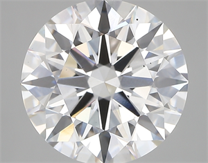 Picture of Lab Created Diamond 5.30 Carats, Round with ideal Cut, D Color, vs2 Clarity and Certified by IGI