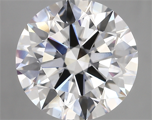 Picture of Lab Created Diamond 5.26 Carats, Round with ideal Cut, E Color, vs1 Clarity and Certified by IGI