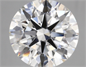 Lab Created Diamond 5.21 Carats, Round with ideal Cut, D Color, vvs2 Clarity and Certified by IGI