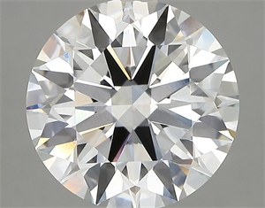 Picture of Lab Created Diamond 5.20 Carats, Round with ideal Cut, F Color, vvs2 Clarity and Certified by IGI