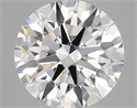 Lab Created Diamond 5.19 Carats, Round with ideal Cut, E Color, vvs2 Clarity and Certified by IGI