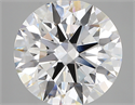 Lab Created Diamond 5.17 Carats, Round with ideal Cut, D Color, vvs2 Clarity and Certified by IGI