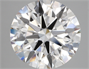 Lab Created Diamond 5.14 Carats, Round with ideal Cut, E Color, vvs2 Clarity and Certified by IGI