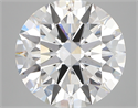 Lab Created Diamond 5.13 Carats, Round with ideal Cut, E Color, vs2 Clarity and Certified by IGI
