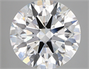 Lab Created Diamond 5.10 Carats, Round with ideal Cut, D Color, vvs2 Clarity and Certified by IGI