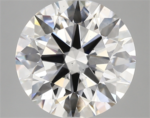 Picture of Lab Created Diamond 5.07 Carats, Round with ideal Cut, E Color, vs2 Clarity and Certified by IGI