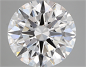 Lab Created Diamond 5.06 Carats, Round with ideal Cut, D Color, vs1 Clarity and Certified by IGI