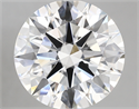 Lab Created Diamond 5.05 Carats, Round with ideal Cut, E Color, vvs2 Clarity and Certified by IGI