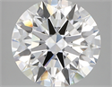 Lab Created Diamond 5.04 Carats, Round with ideal Cut, F Color, vvs2 Clarity and Certified by IGI