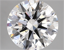 Lab Created Diamond 5.04 Carats, Round with ideal Cut, D Color, vvs2 Clarity and Certified by IGI