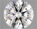 Lab Created Diamond 5.03 Carats, Round with ideal Cut, F Color, vvs2 Clarity and Certified by IGI
