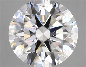 Picture of Lab Created Diamond 5.03 Carats, Round with ideal Cut, F Color, vvs2 Clarity and Certified by IGI