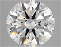 Lab Created Diamond 5.03 Carats, Round with ideal Cut, G Color, vvs2 Clarity and Certified by IGI