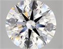 Lab Created Diamond 4.05 Carats, Round with ideal Cut, D Color, vvs2 Clarity and Certified by IGI