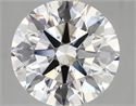 Lab Created Diamond 4.05 Carats, Round with ideal Cut, D Color, vvs2 Clarity and Certified by IGI