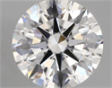 Lab Created Diamond 3.21 Carats, Round with ideal Cut, E Color, vvs2 Clarity and Certified by IGI