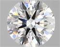Lab Created Diamond 2.87 Carats, Round with ideal Cut, D Color, vs1 Clarity and Certified by IGI
