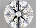 Lab Created Diamond 2.62 Carats, Round with ideal Cut, D Color, vvs1 Clarity and Certified by IGI