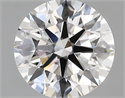 Lab Created Diamond 2.34 Carats, Round with ideal Cut, D Color, vs2 Clarity and Certified by IGI