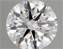 Lab Created Diamond 1.79 Carats, Round with ideal Cut, D Color, vvs2 Clarity and Certified by IGI