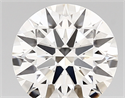 Lab Created Diamond 1.74 Carats, Round with ideal Cut, D Color, vs1 Clarity and Certified by IGI