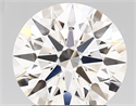 Lab Created Diamond 1.74 Carats, Round with ideal Cut, D Color, vvs2 Clarity and Certified by IGI