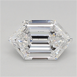 Picture of Lab Created Diamond 0.85 Carats, LONG HEXAGON with  Cut, D Color, vvs1 Clarity and Certified by IGI