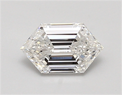 Picture of Lab Created Diamond 0.84 Carats, LONG HEXAGON with  Cut, E Color, vvs2 Clarity and Certified by IGI