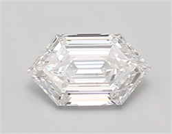 Picture of Lab Created Diamond 0.72 Carats, LONG HEXAGON with  Cut, D Color, vs1 Clarity and Certified by IGI