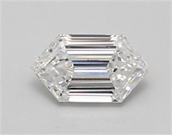 Picture of Lab Created Diamond 0.70 Carats, LONG HEXAGON with  Cut, D Color, vs1 Clarity and Certified by IGI