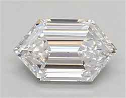 Picture of Lab Created Diamond 0.67 Carats, LONG HEXAGON with  Cut, D Color, if Clarity and Certified by IGI
